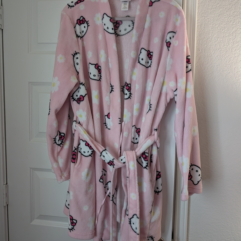 Hello Kitty Pink Floral Robe